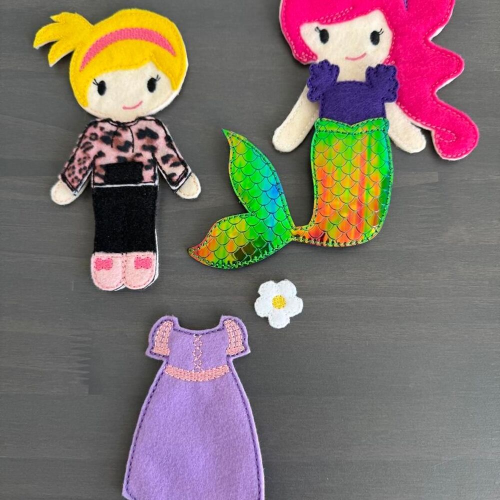 Pretend Play Unpaper Felt Dolls